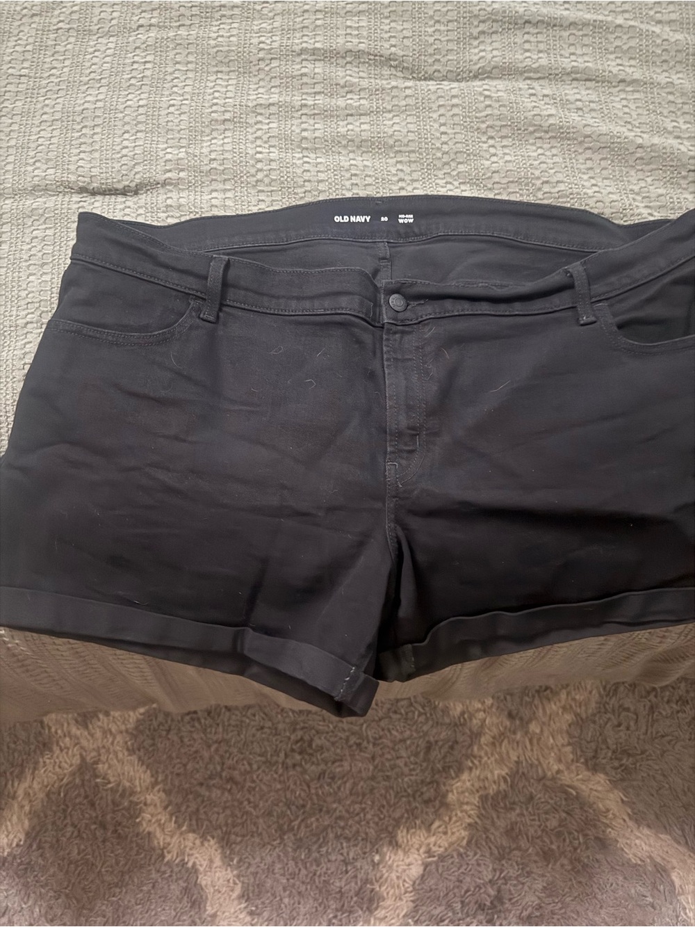 Old Navy Black Women’s Stretch Mid-Rise Jean Shorts